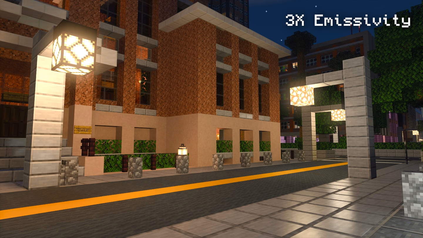 Default vs. 3x emissive strength